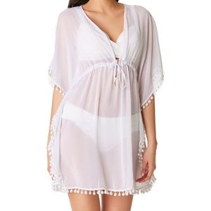 Bleu by Rod Beattie Pompom Cover-Up Caftan